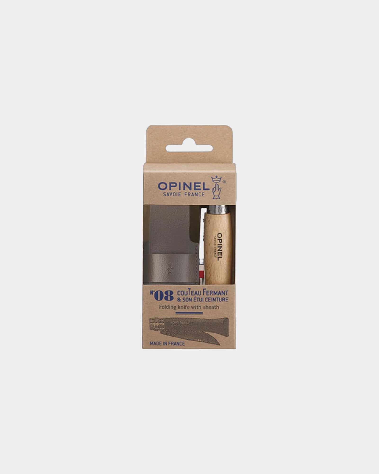 Mes N°08 met riemhoes Opinel om te personaliseren - Beige