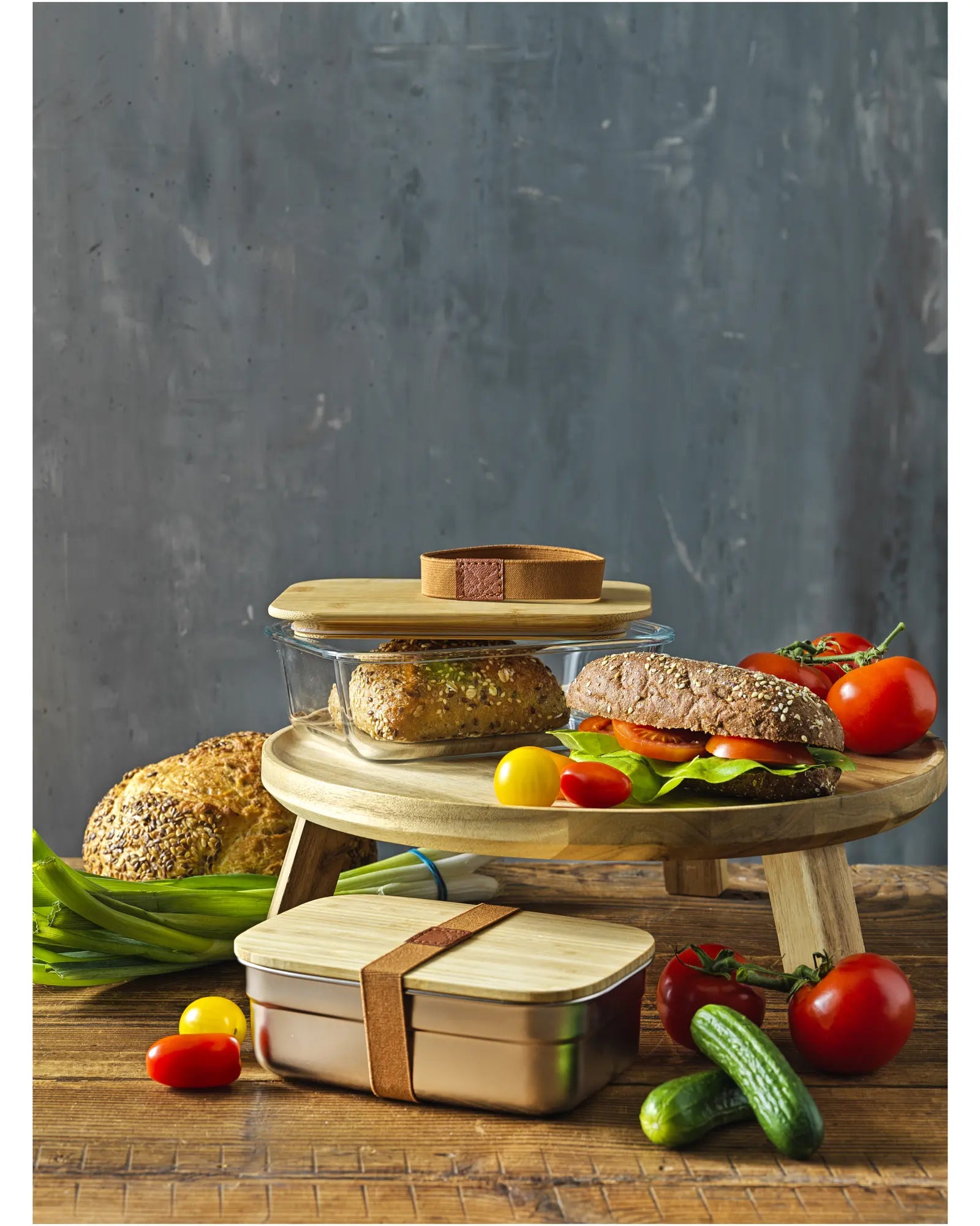 Lunchbox rvs bamboe deksel 700ml om te personaliseren - 4