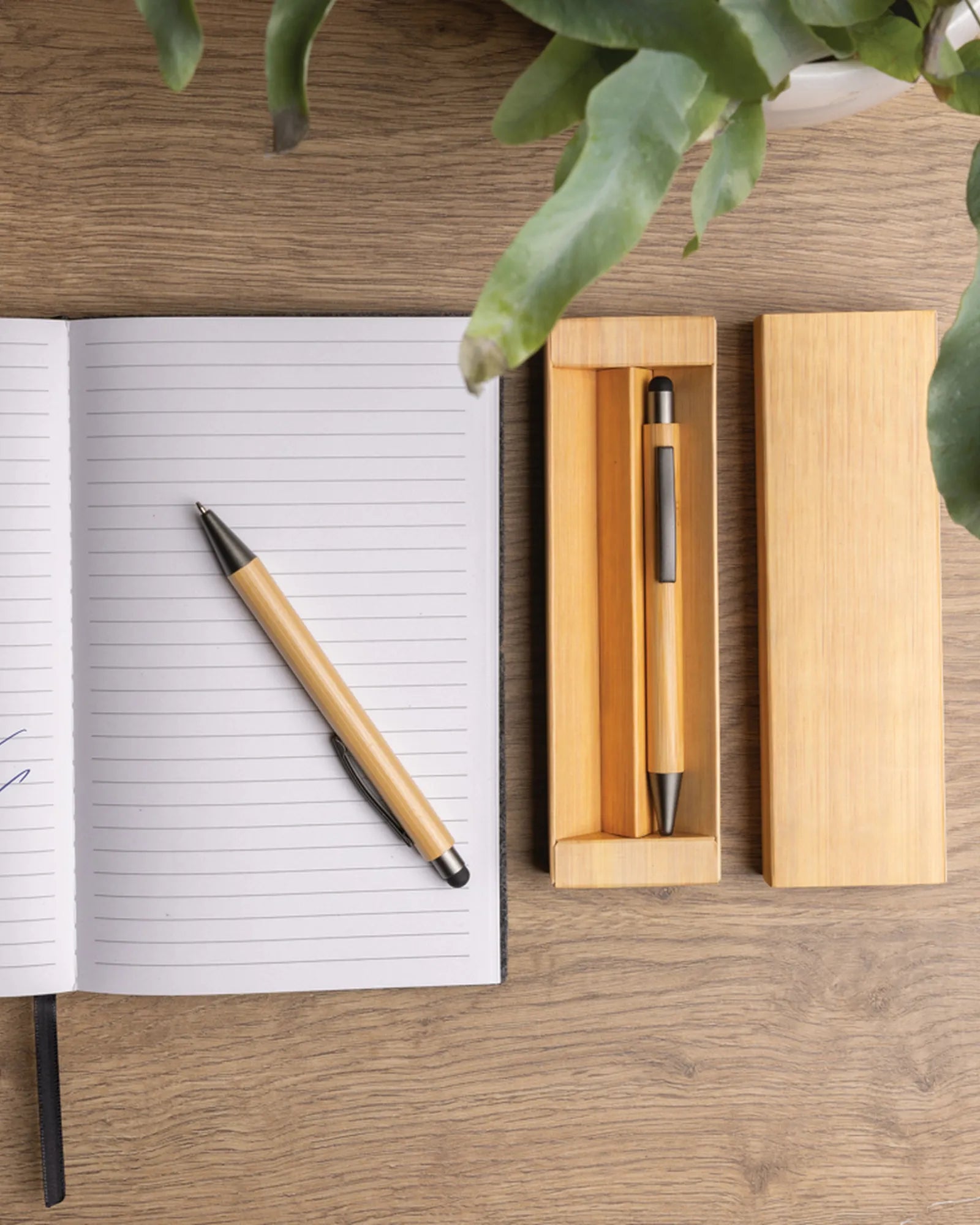 Pennenset bamboe FSC in geschenkdoos om te personaliseren - 4