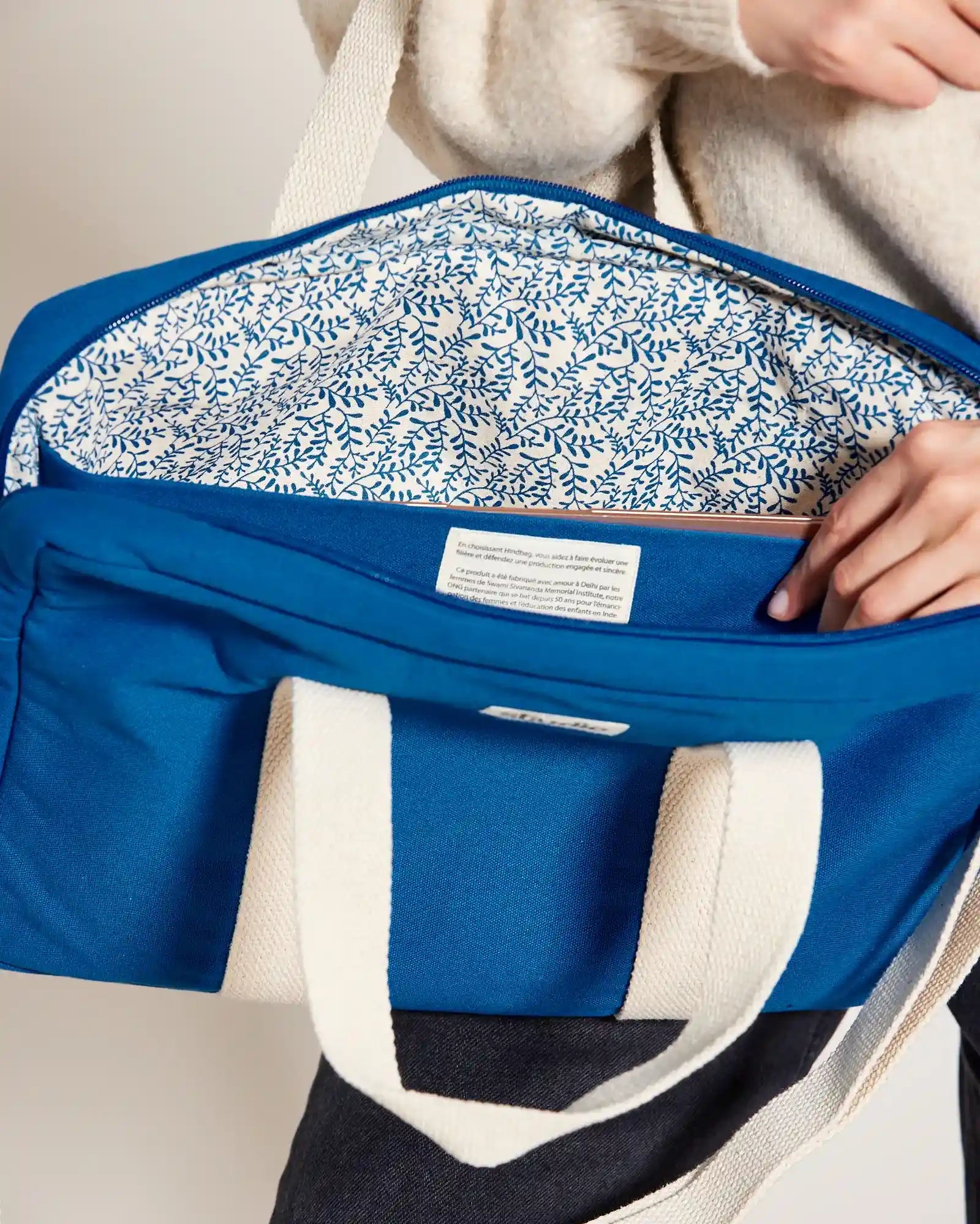 Laptoptas van biokatoen Hindbag Luis te personaliseren - 8