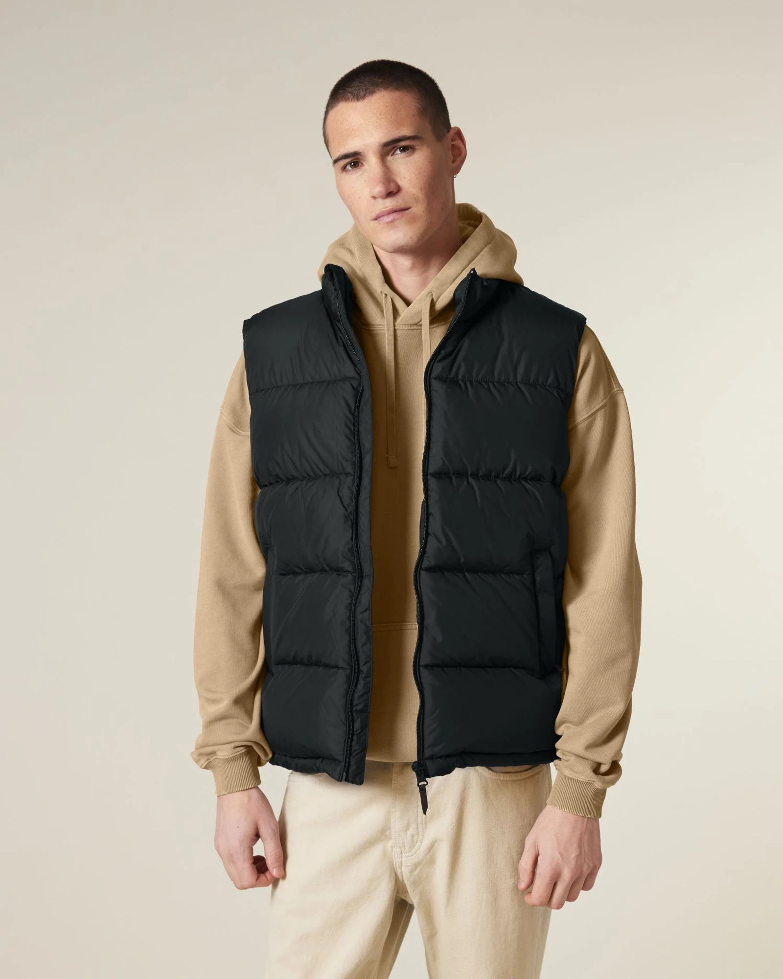 Bodywarmer gerecycled polyester om te personaliseren - Zwart