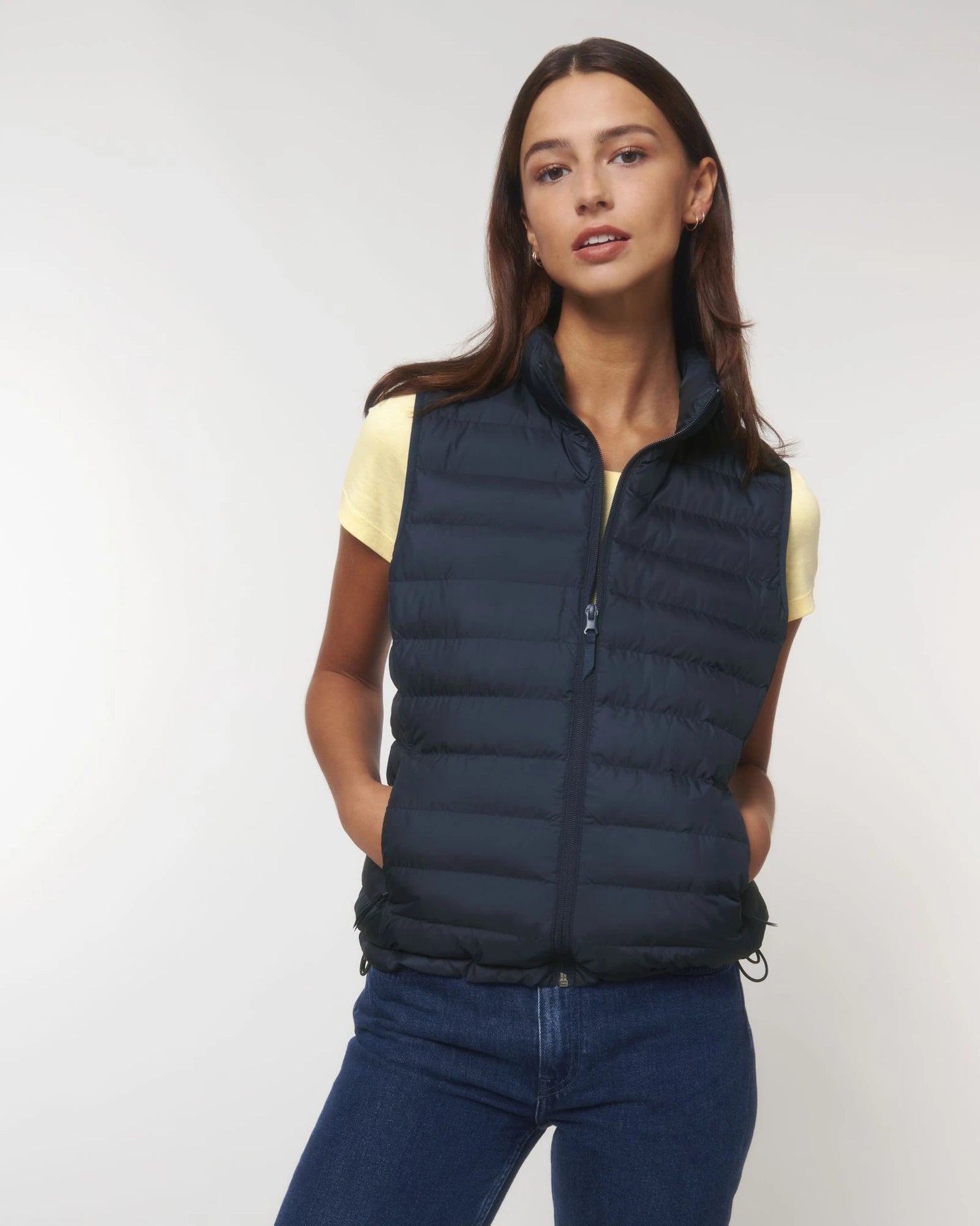 Bodywarmer gerecycled polyester om te personaliseren - Marineblauw