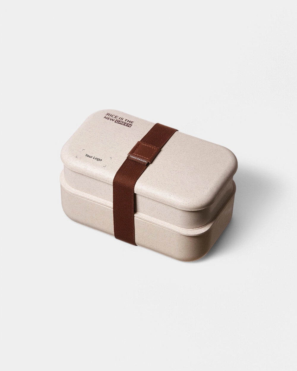 Lunchbox met 2 etages van houtvezel om te personaliseren - 1