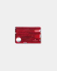 Multitool Swiss Card Nailcare om te personaliseren - Transparant rood
