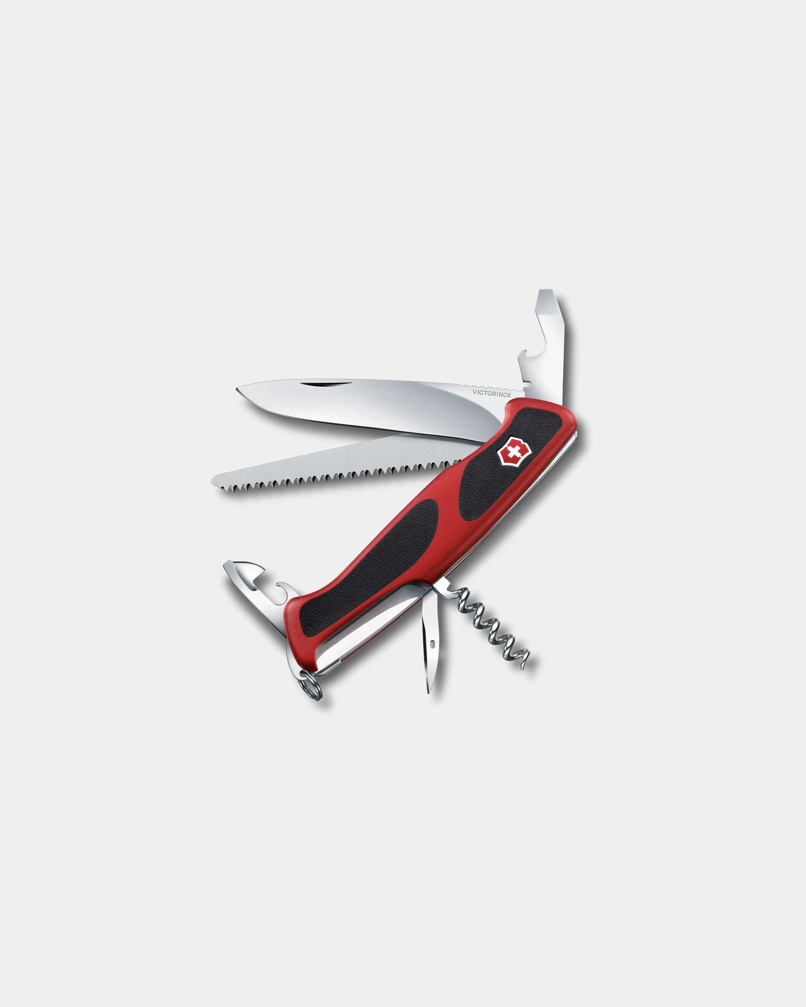 Zakmes Ranger 55 Grip om te personaliseren - Rood/Zwart