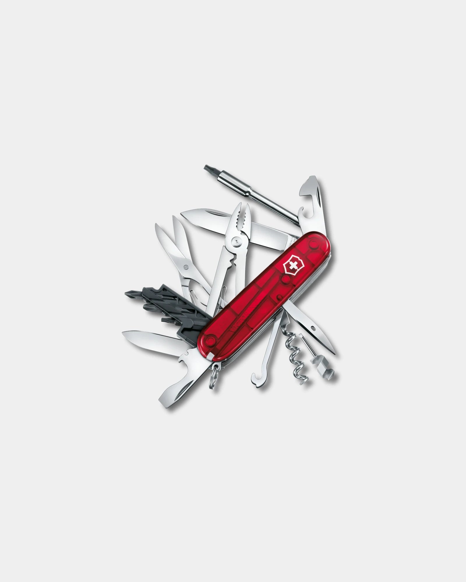Zakmes Victorinox Cyber Tool M om te personaliseren - Transparant rood