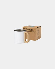 Thermosbeker gerecycled rvs 360ml om te personaliseren - Wit
