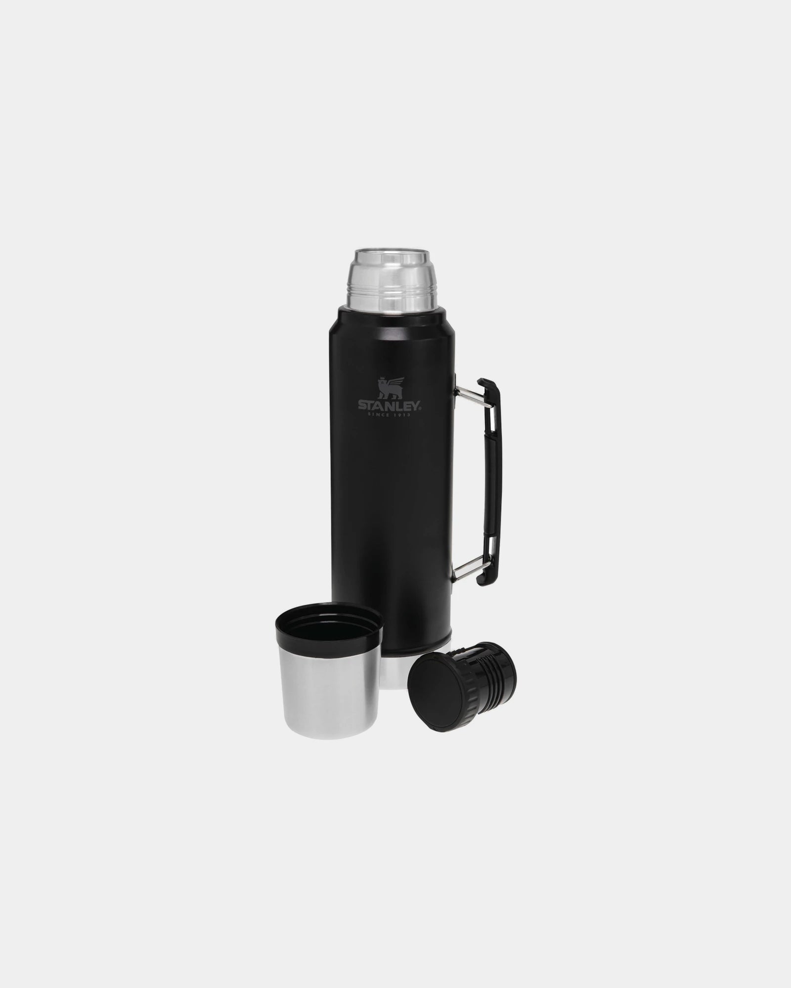 Thermosfles rvs geïsoleerd 1L om te personaliseren - Mat zwart