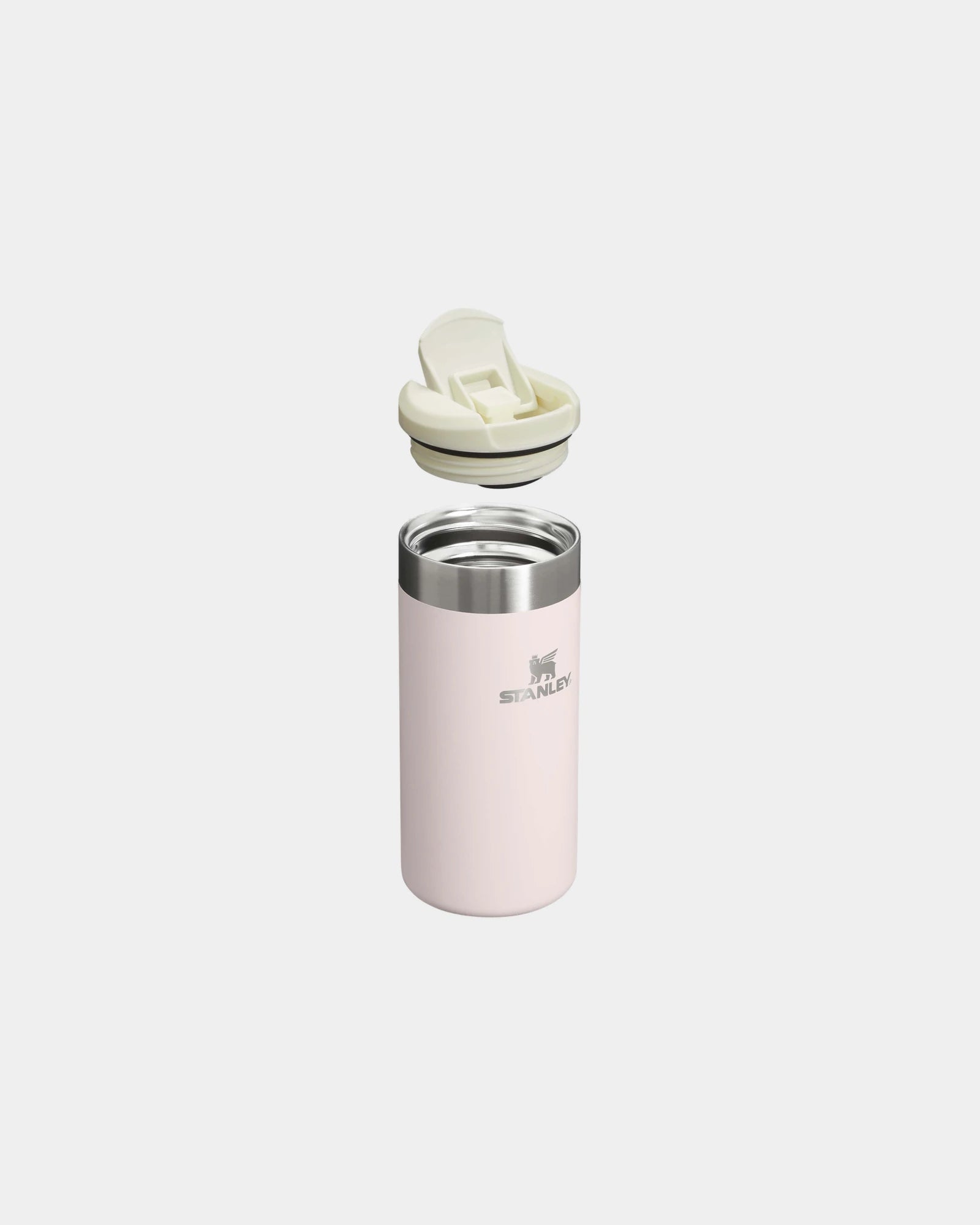 Reisbeker RVS 350ml waterdicht om te personaliseren - Lichtroze