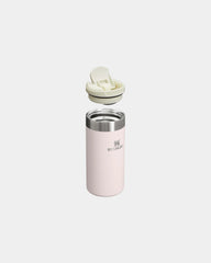Reisbeker RVS 350ml waterdicht om te personaliseren - Lichtroze