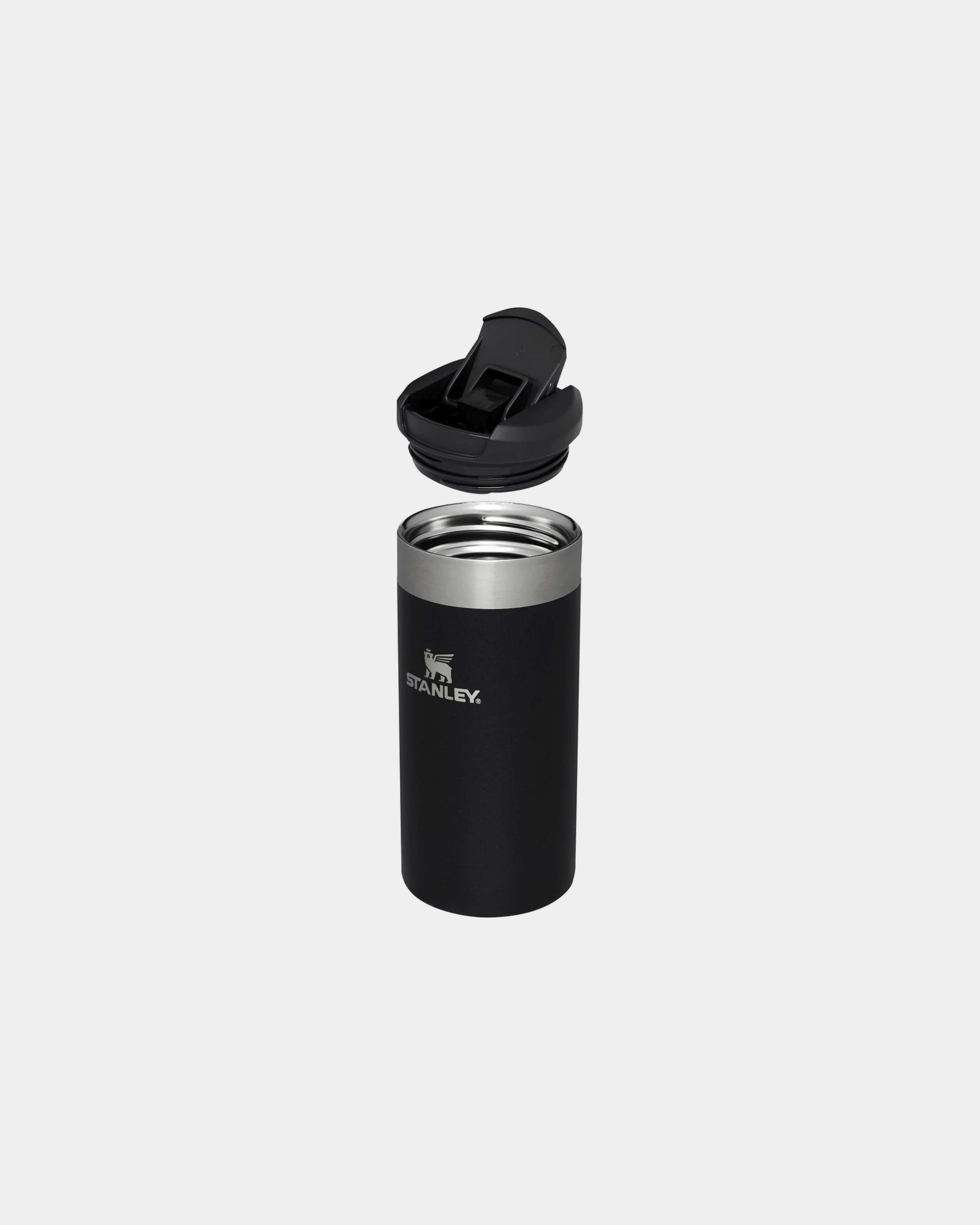 Reisbeker RVS 350ml waterdicht om te personaliseren - Zwart
