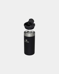 Reisbeker RVS 350ml waterdicht om te personaliseren - Zwart