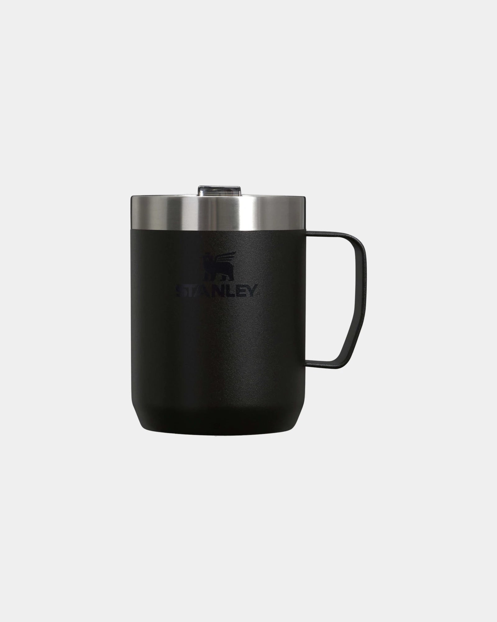 Kampeermok gerecycled rvs 236ml om te personaliseren - Zwart
