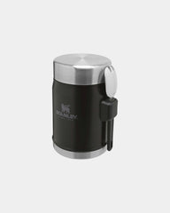 Lunchpot gerecycled rvs 400ml om te personaliseren - Mat zwart