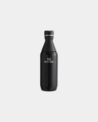 Drinkfles van gerecycled rvs 350ml All om te personaliseren - Glanzend zwart