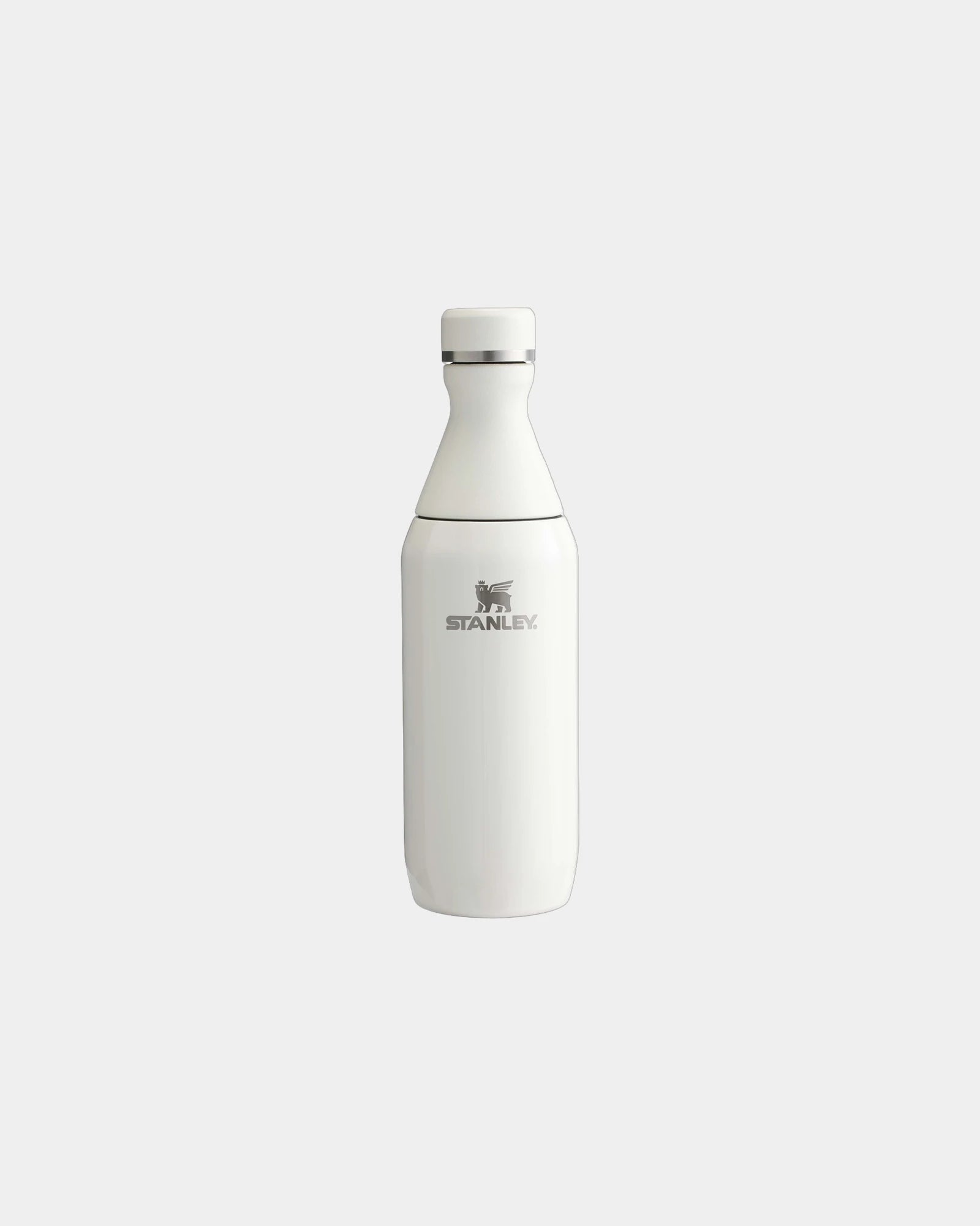 Drinkfles van gerecycled rvs 350ml All om te personaliseren - Crème