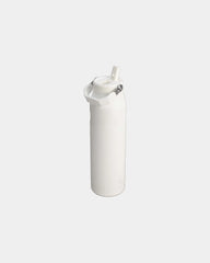 Drinkfles van gerecycled staal 1,06L om te personaliseren - Vorstwit