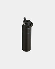 Drinkfles van gerecycled staal 1,06L om te personaliseren - Zwart