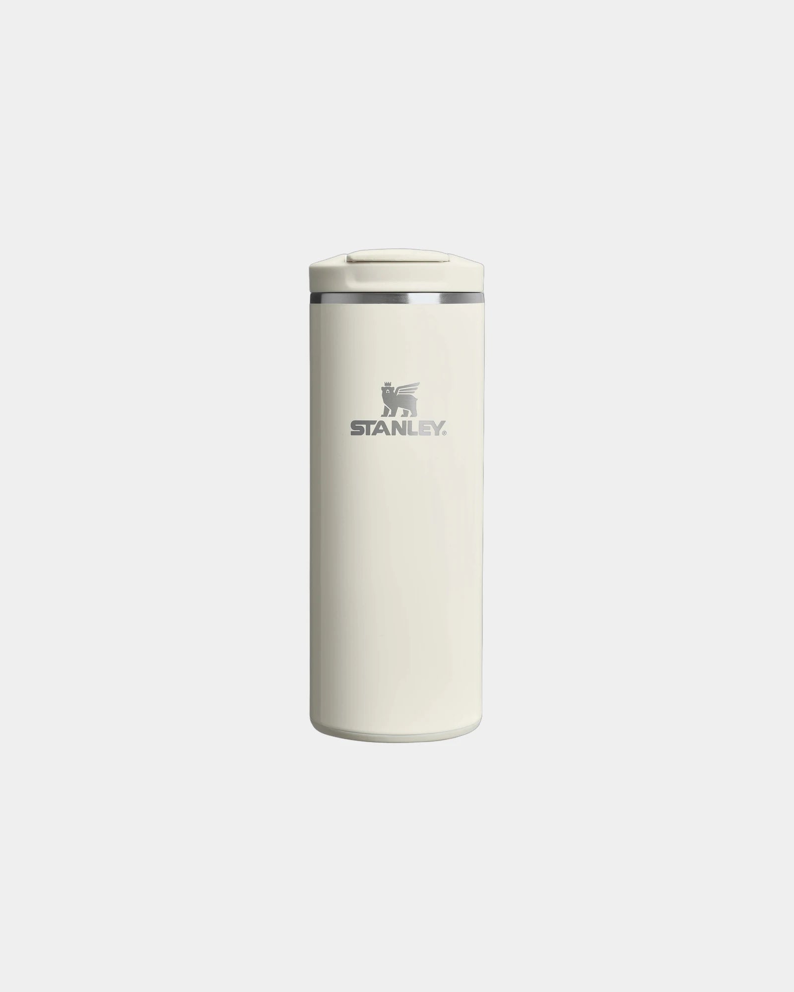 Reisbeker gerecycled rvs 350ml Transit om te personaliseren - Crème