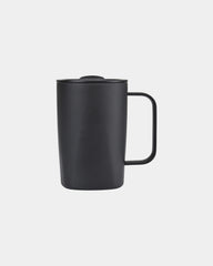 Mug gerecycled rvs 450ml dubbelwandig om te personaliseren - Zwart