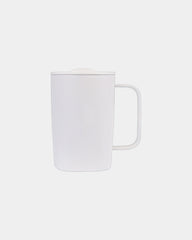 Mug gerecycled rvs 450ml dubbelwandig om te personaliseren - Wit