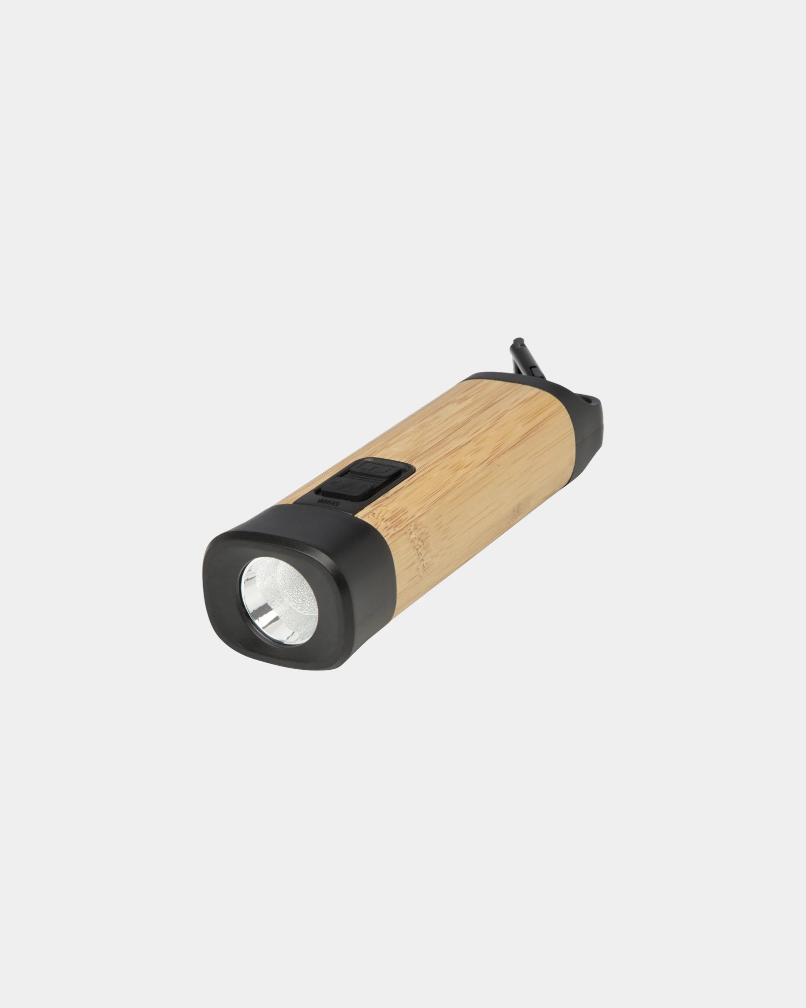 Zaklamp gerecycled plastic bamboe Kuma om te personaliseren - Naturel