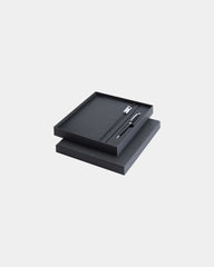 Set notitieboek en rollerpen Legato om te personaliseren - Zwart