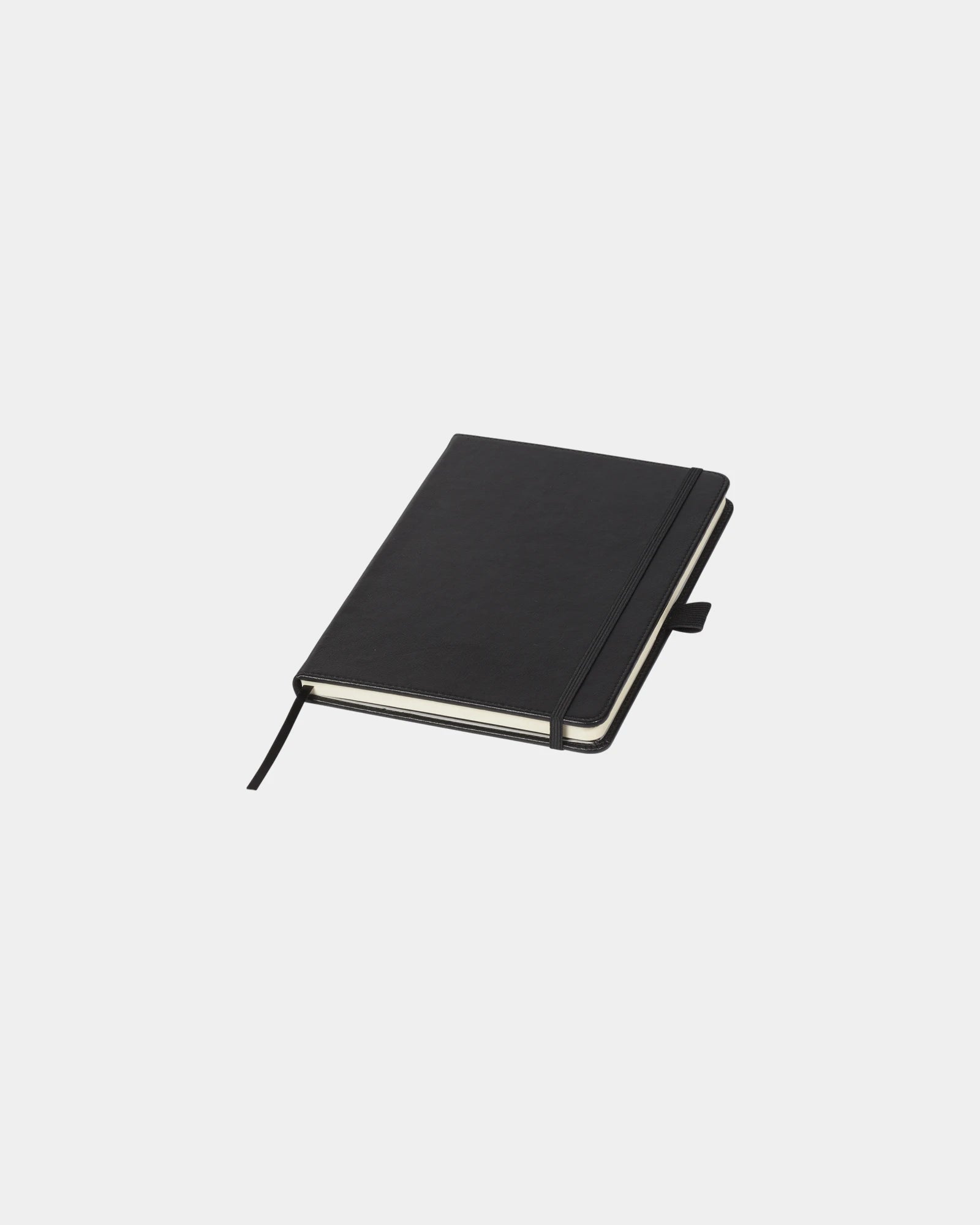 Notitieboek A5 PU met penlus om te personaliseren - Zwart