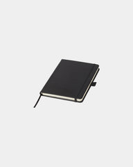 Notitieboek A5 PU met penlus om te personaliseren - Zwart