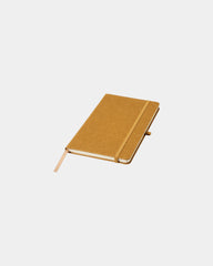 Notitieboek A5 leer met elastiek om te personaliseren - Bruin