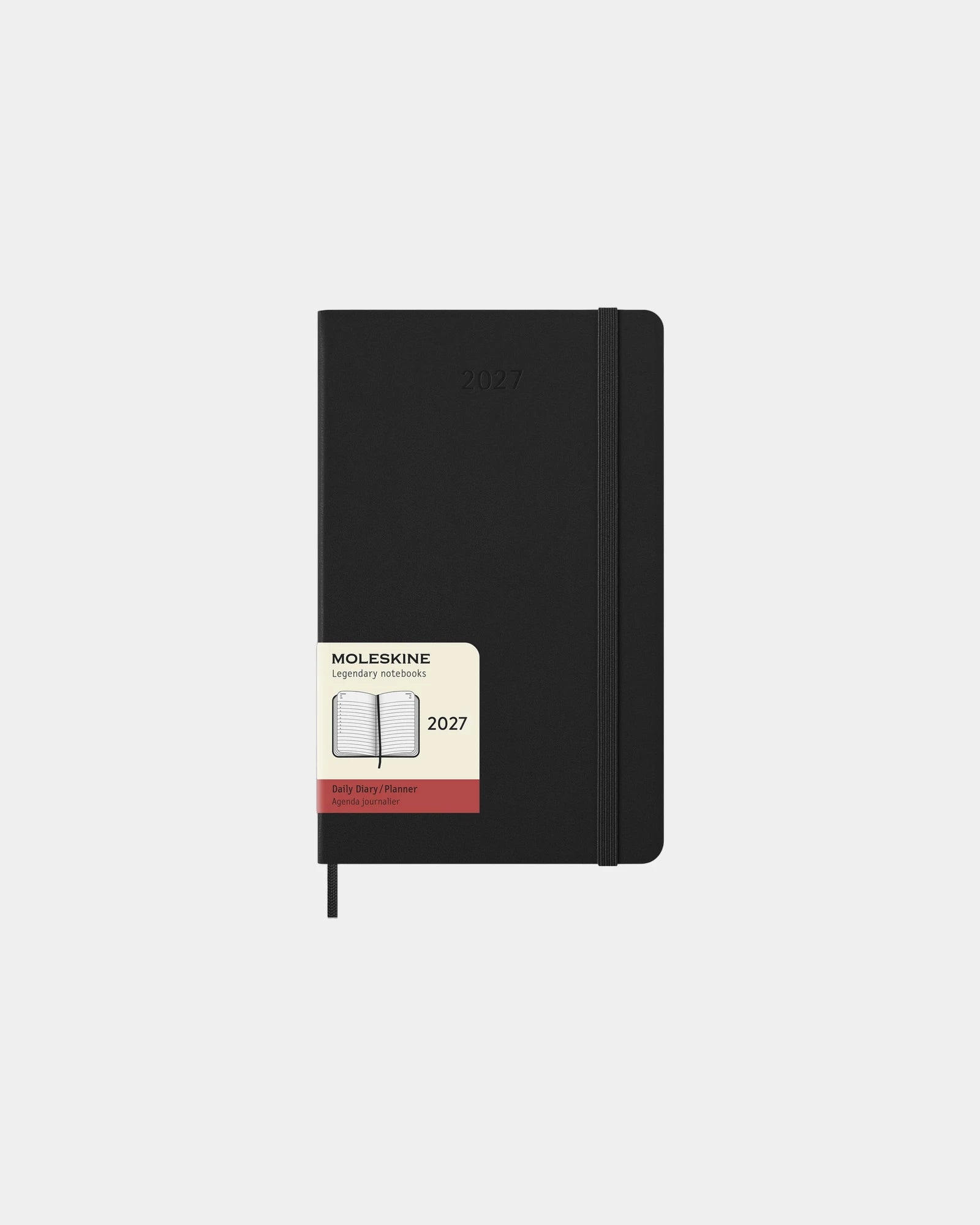 Agenda L dagplanner 12 maanden om te personaliseren - Zwart