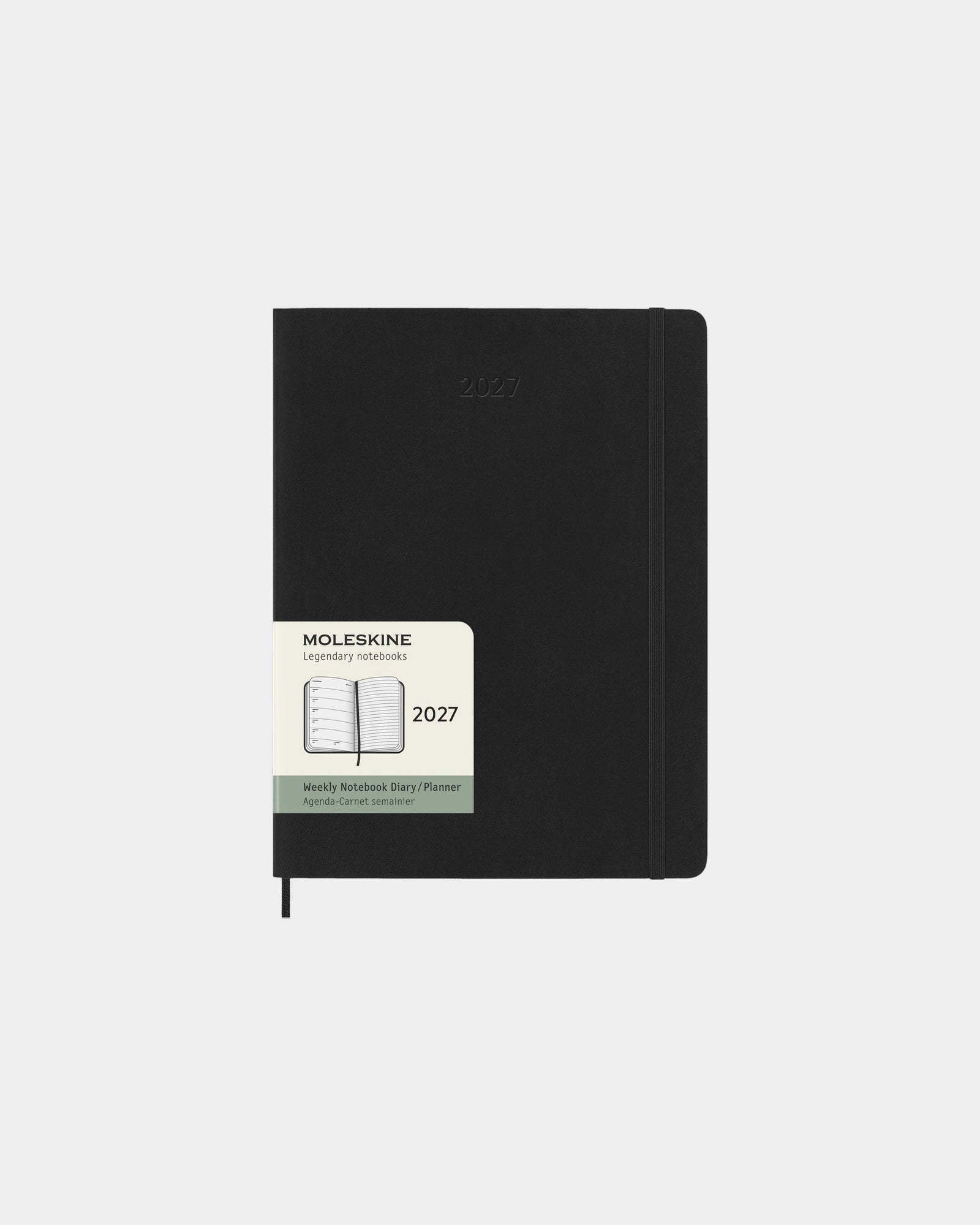 Agenda XL 12 maanden Moleskine om te personaliseren - Zwart