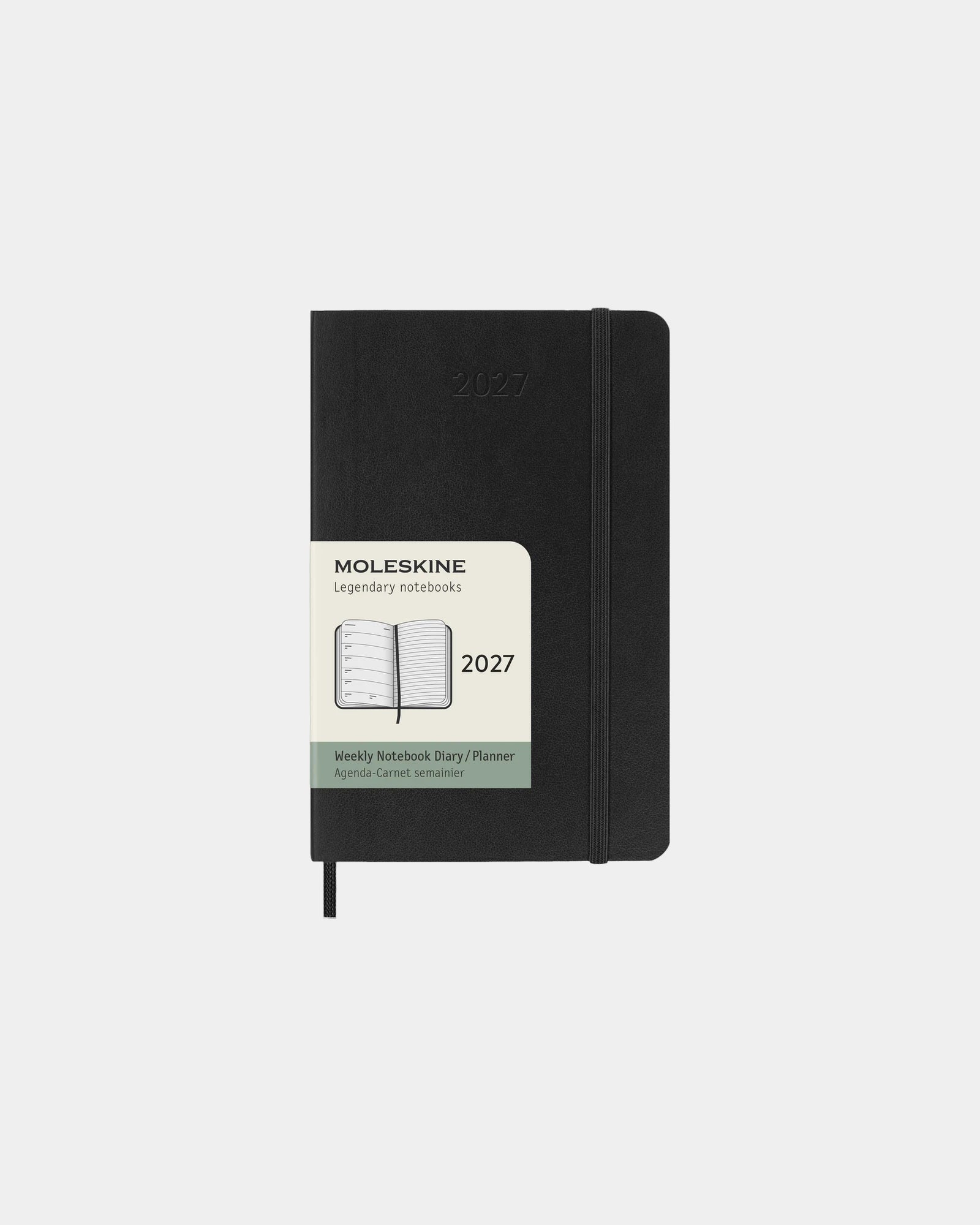 Weekagenda FSC-papier zakformaat om te personaliseren - Zwart