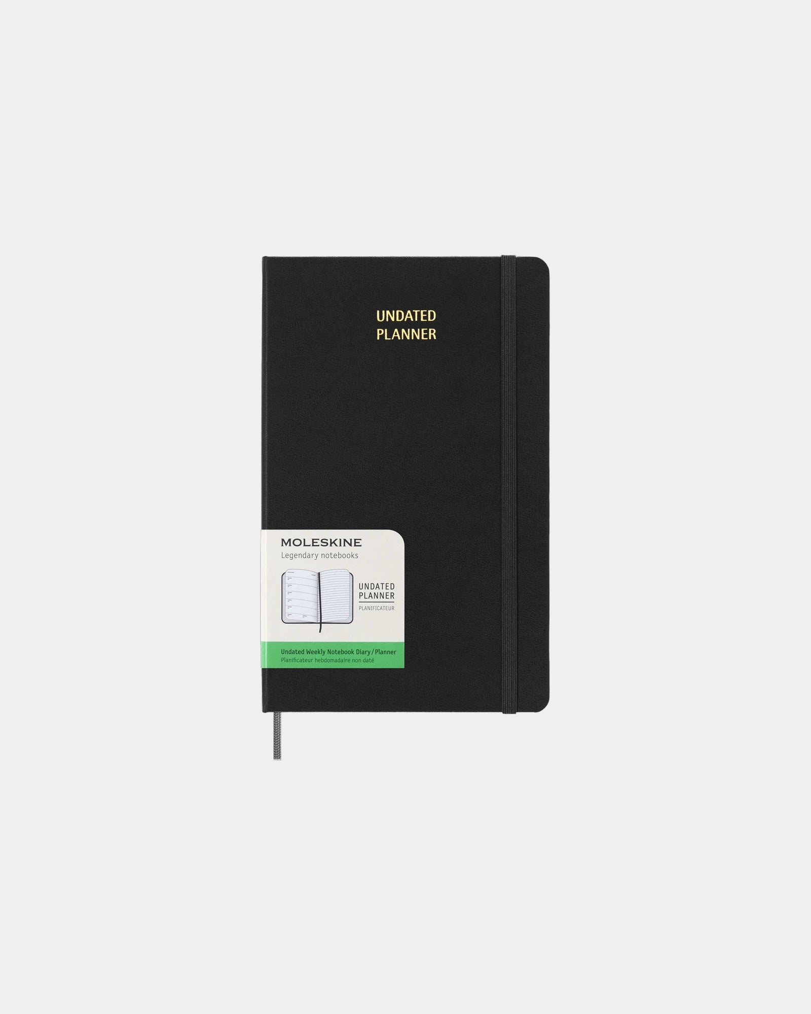 Agenda L wekelijks Moleskine hardcover om te personaliseren - Zwart