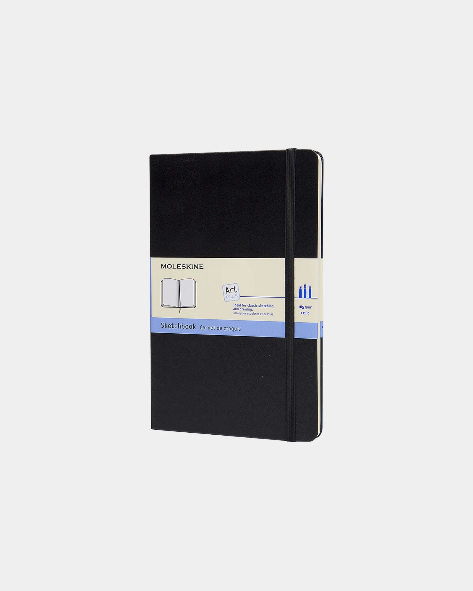 Aquarelalbum Moleskine 13 x 21 cm om te personaliseren - Zwart