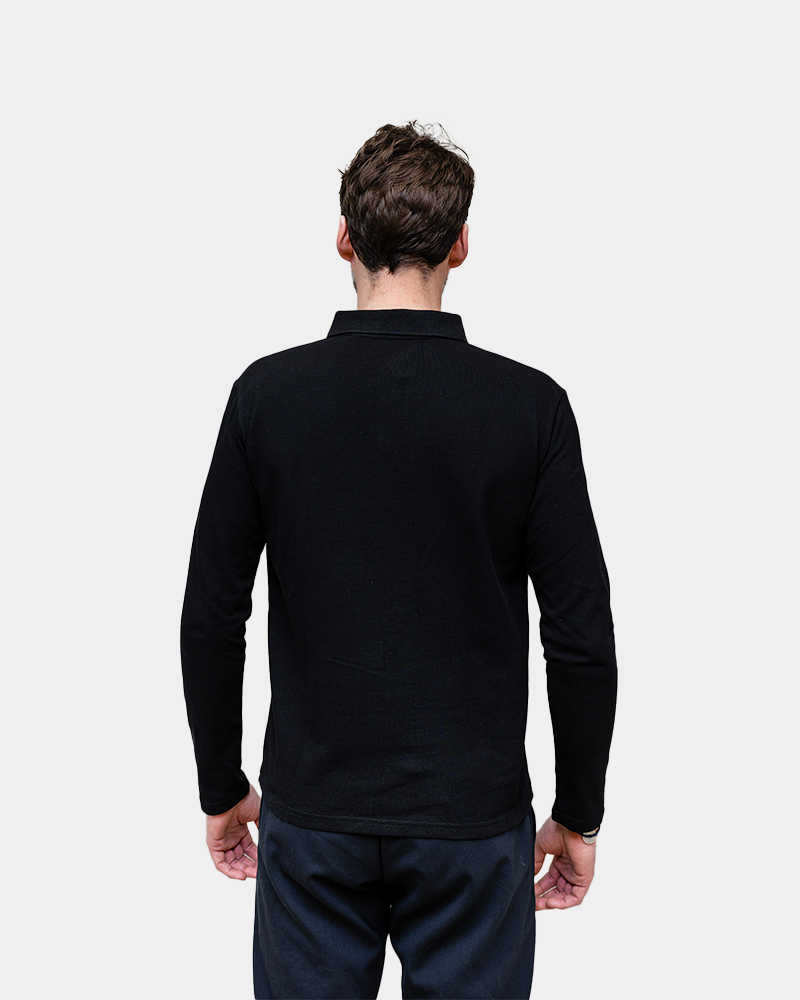 Herenpolo met lange mouwen om te personaliseren - 3