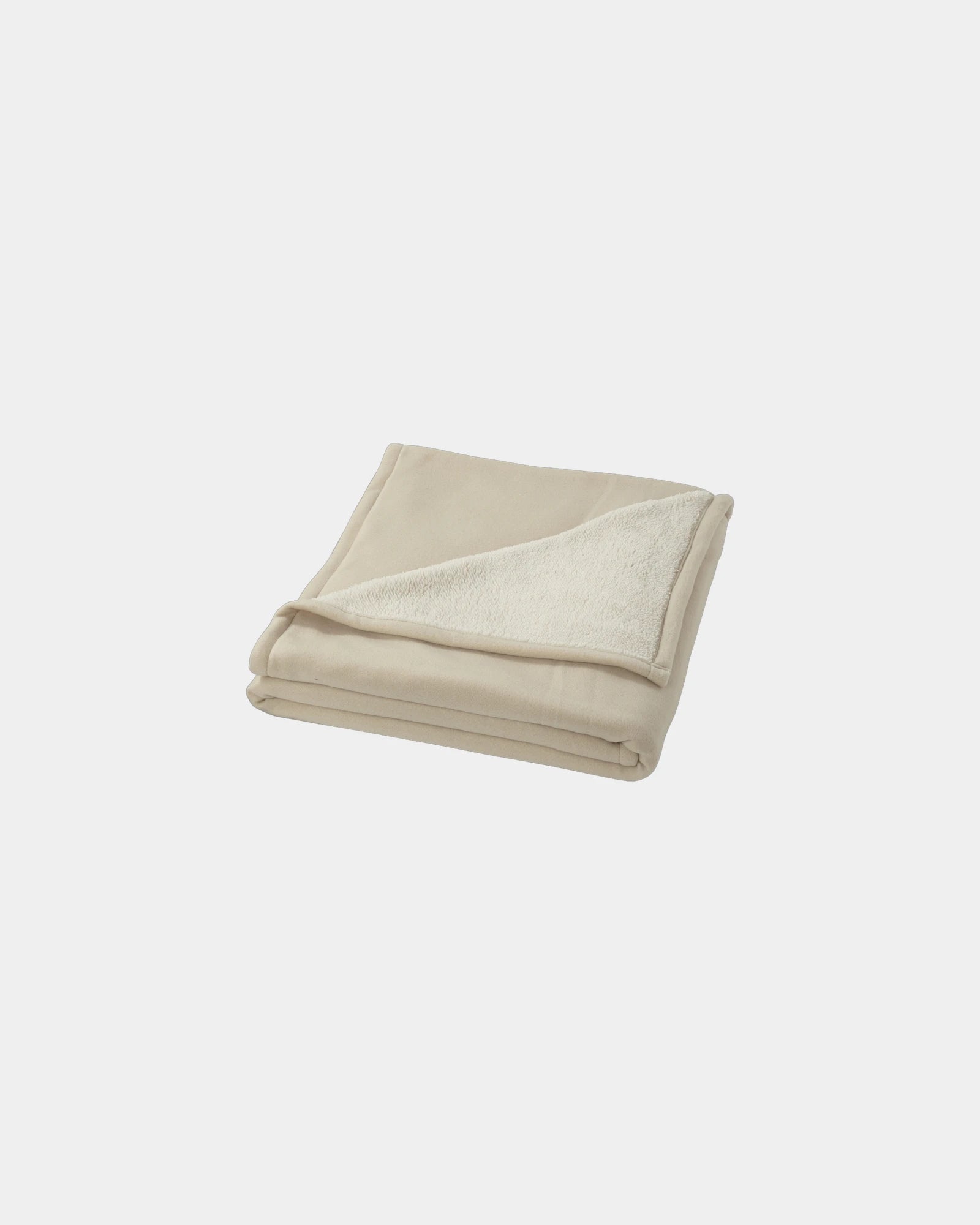 Plaid fleece sherpa 150x125 cm om te personaliseren - Gebroken wit