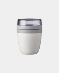 Lunchbox waterdicht 300+120ml Ellipse om te personaliseren - Wit