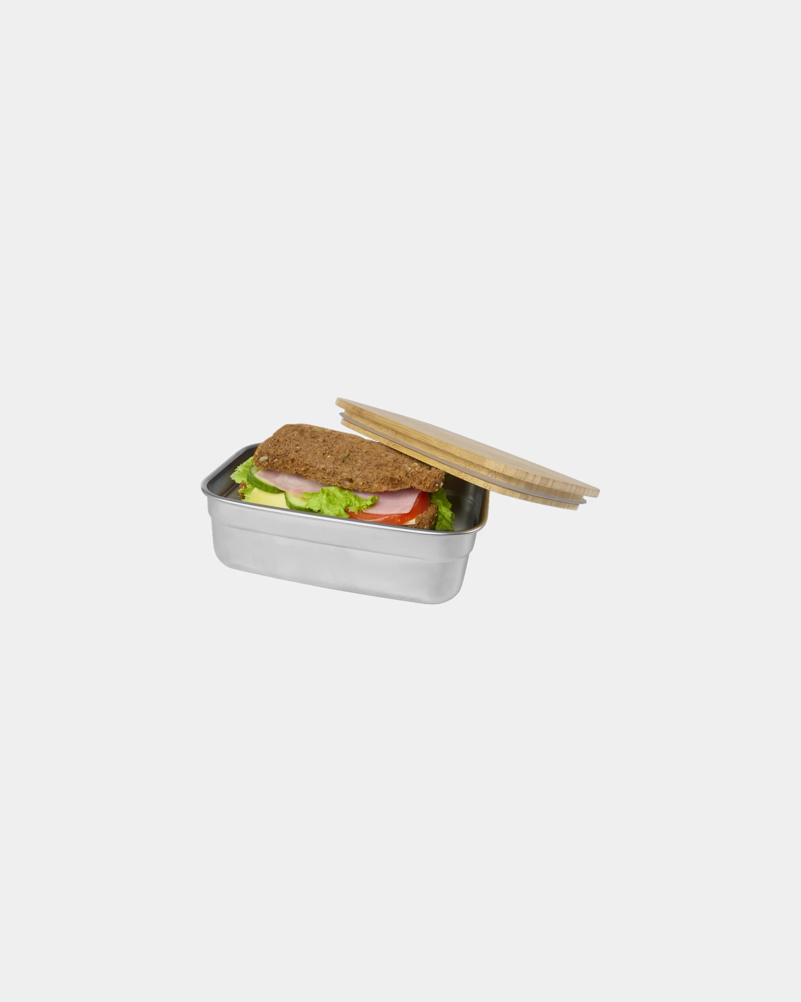 Lunchbox rvs bamboe deksel 700ml om te personaliseren - 2