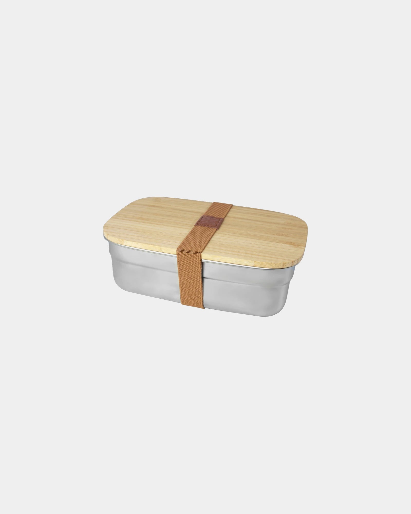 Lunchbox rvs bamboe deksel 700ml om te personaliseren - Naturel