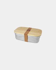 Lunchbox rvs bamboe deksel 700ml om te personaliseren - Naturel