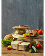 Lunchbox rvs bamboe deksel 700ml om te personaliseren - 4