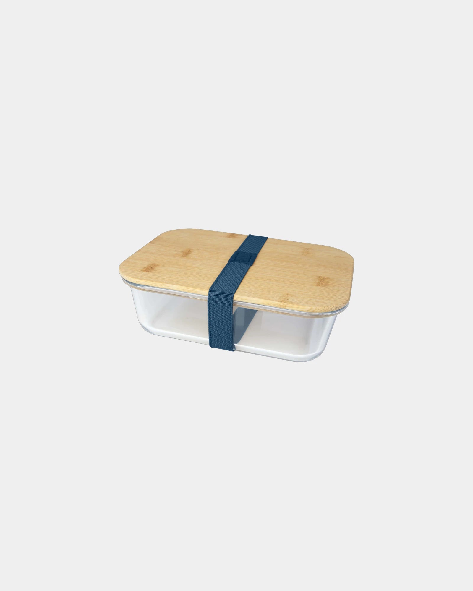 Lunchbox glas bamboe deksel 1000ml om te personaliseren - Halsblauw