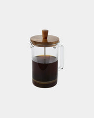 Cafetière acacia borosilicaat 600ml om te personaliseren - Transparant