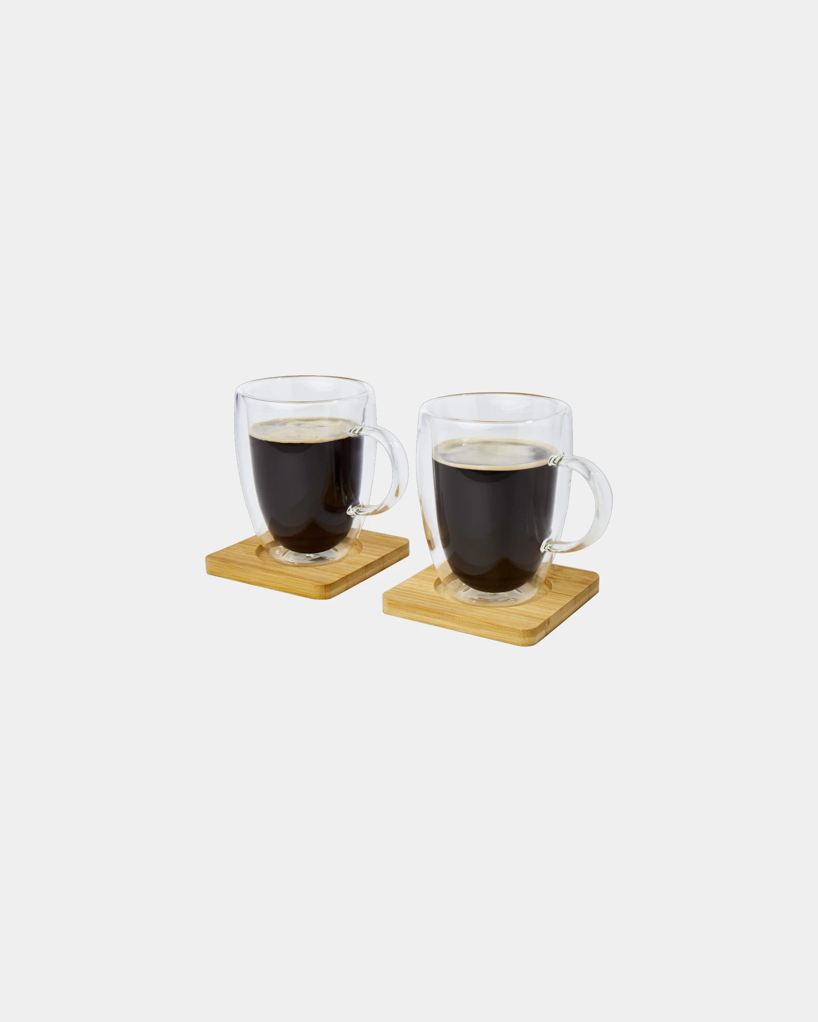 Glazenset dubbelwandig glas met bamboe om te personaliseren - 2