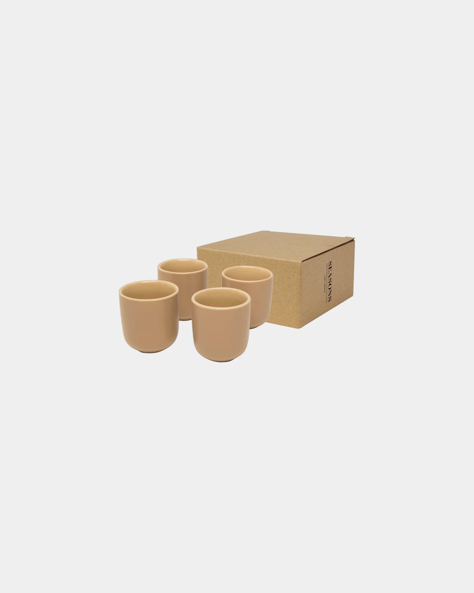 Espressokopjes keramiek set van 4 90ml om te personaliseren - Havervlokken