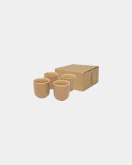 Espressokopjes keramiek set van 4 90ml om te personaliseren - Havervlokken