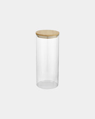 Bewaardoos glas bamboe deksel 940ml om te personaliseren - Naturel