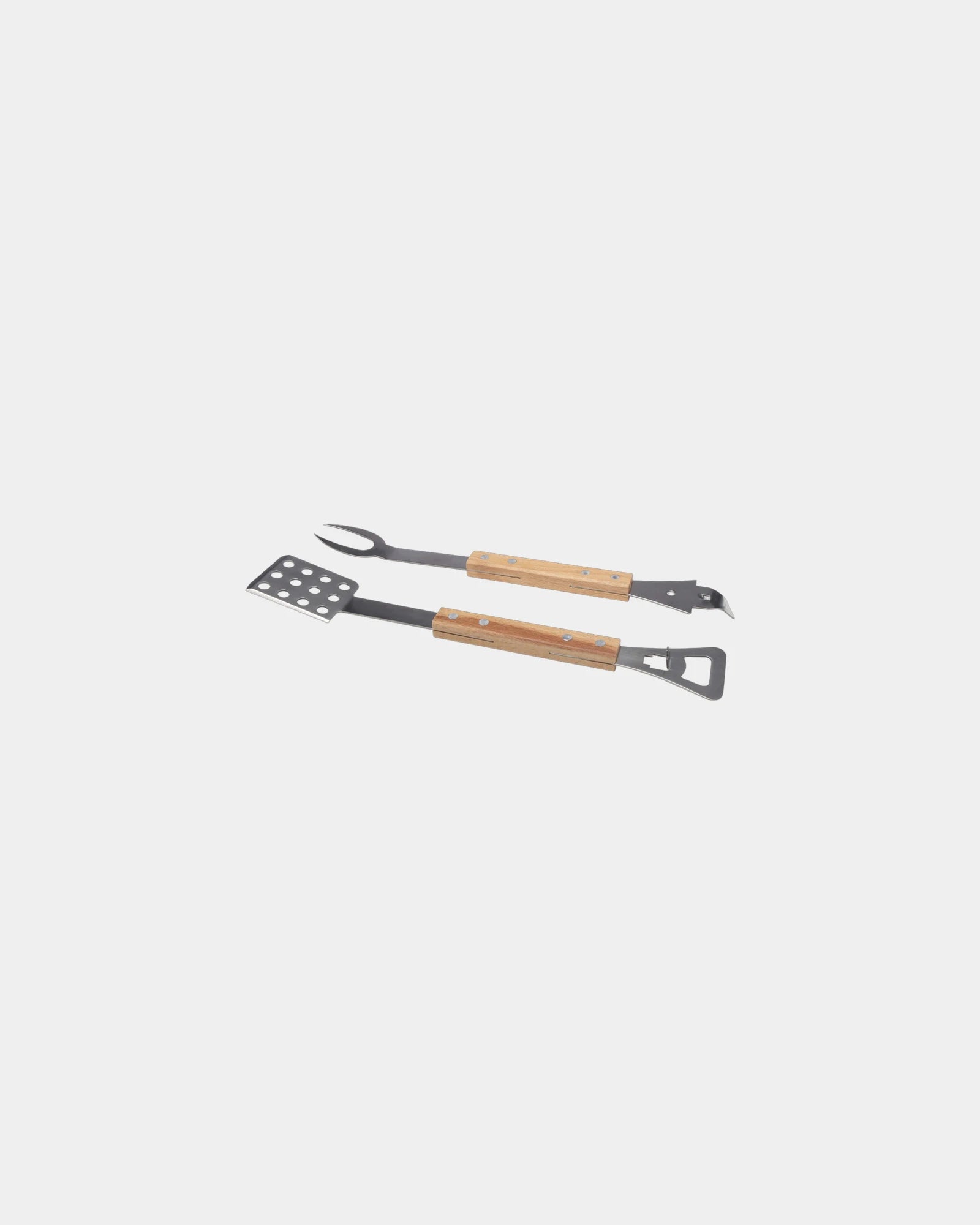 BBQ-set gerecycled rvs en hout Fajro om te personaliseren - Naturel