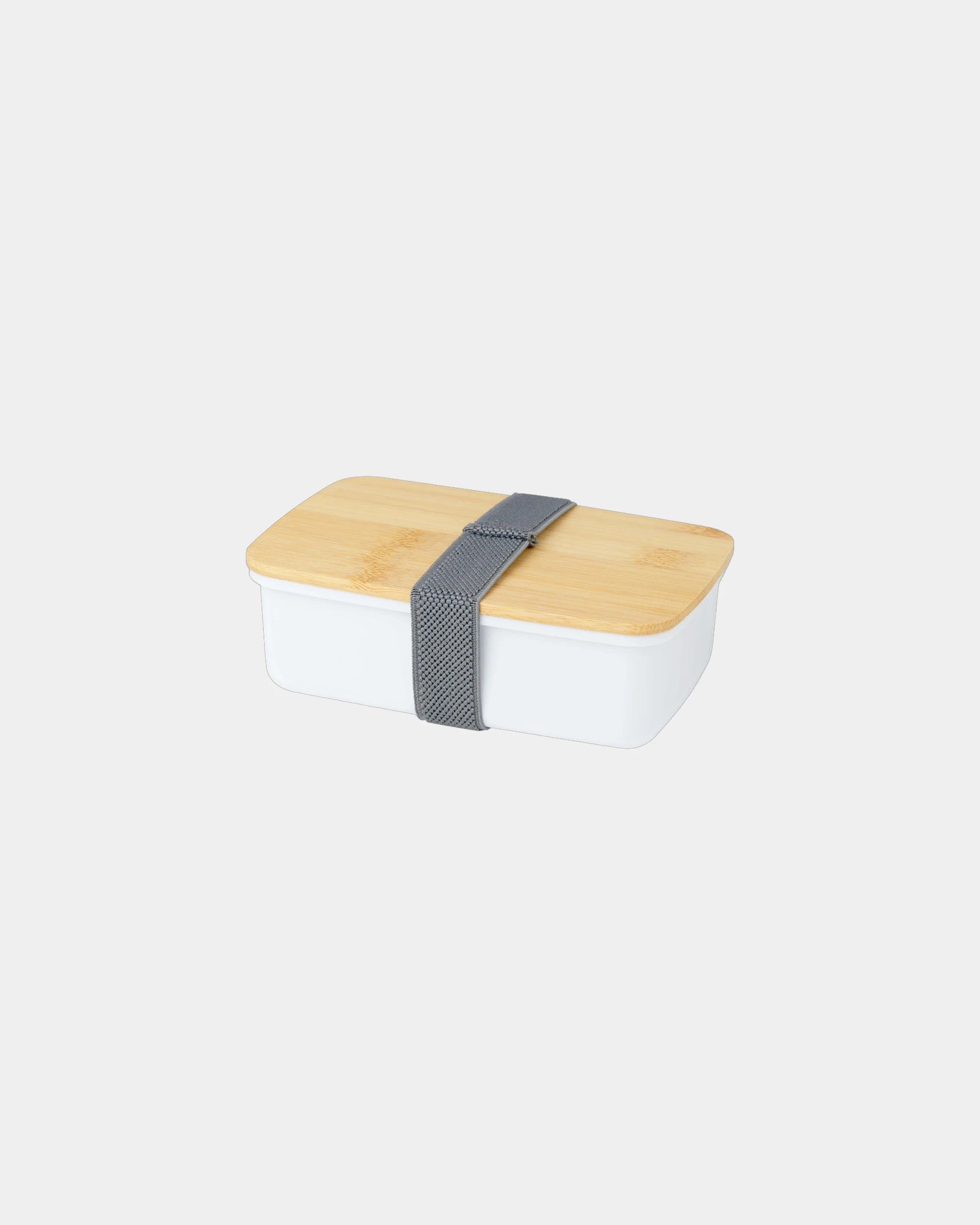 Lunchbox gerecycled plastic bamboe om te personaliseren - Wit